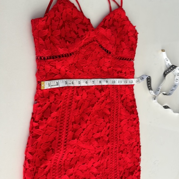 PRICE DROP SUPER SEXY $55 NWT S6 BARDOT LACE DRESS IN RED - Picture 14 of 16